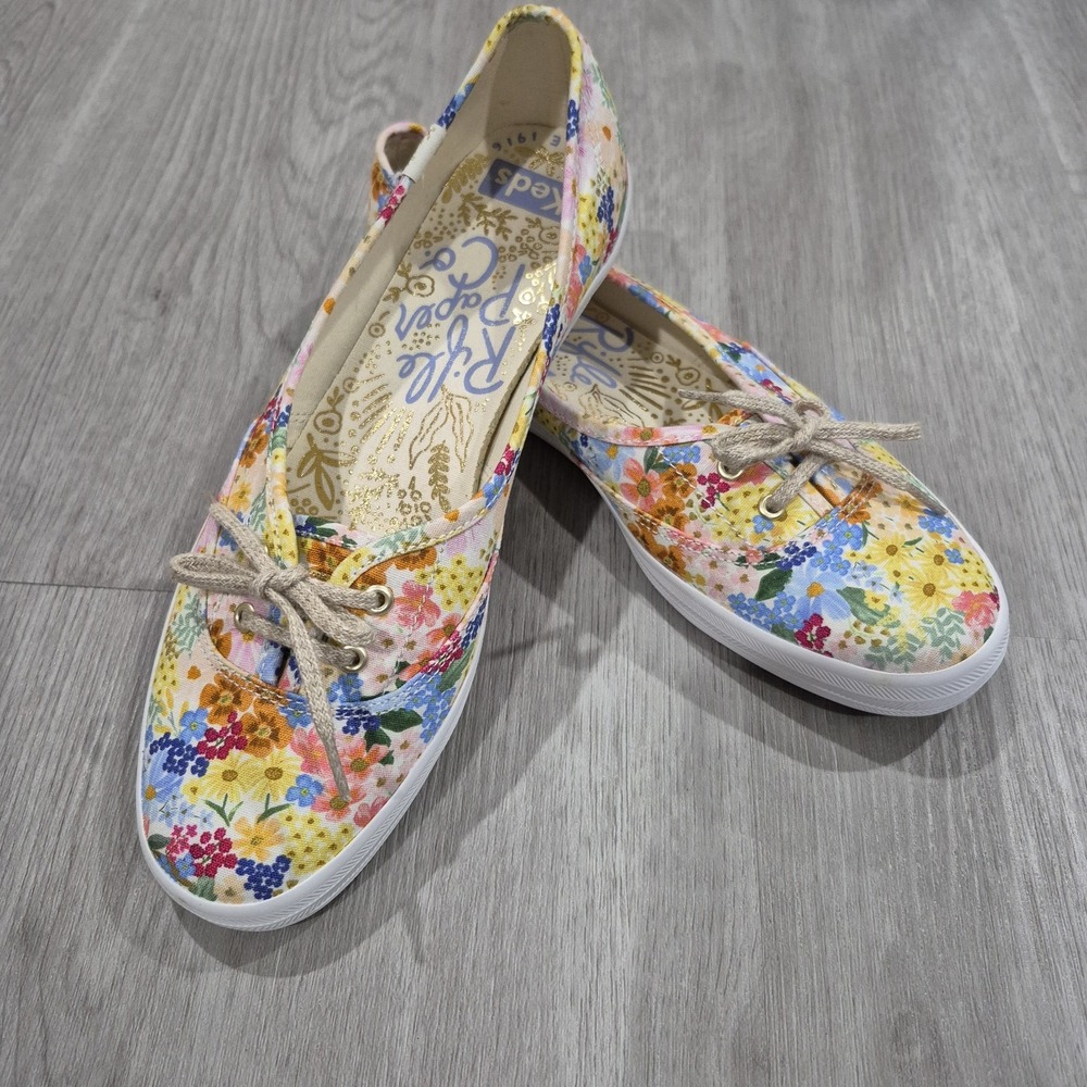 Keds Floral Canvas Lace-Up Sneakers in Multicolor
